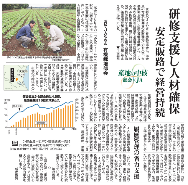 20251105_JAやさと様記事_日本農業新聞 20251105_JAやさと様記事_日本農業新聞